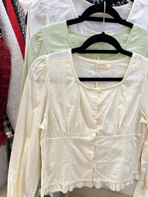 Cotton Button Down Tops